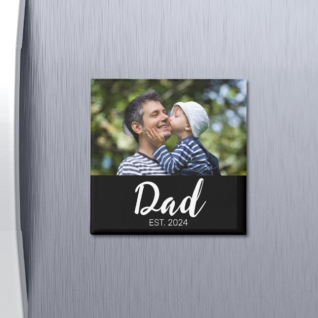 Vater Established Foto Vatertag  Magnet (Von Creator hochgeladen)
