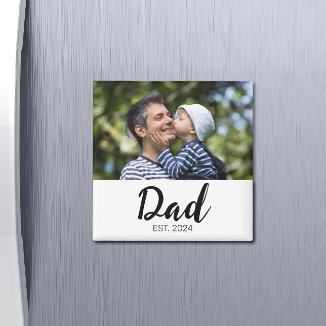 Vater Established Foto Vatertag  Magnet (Von Creator hochgeladen)