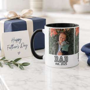 Vater Etabliert Benutzerdefiniertes Jahr Foto Vate Tasse