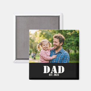 Vater etablierte einfachen fetten weißen Text und  Magnet