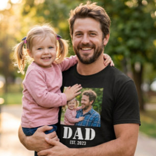 Vater etablierte einfachen fetten weißen Text und T-Shirt