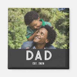 Vater Etablierte Fotogeschenk Vatertag Magnet