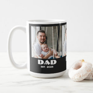 Vater etablierte Schrift Schwarz 3 Foto Kaffeetasse