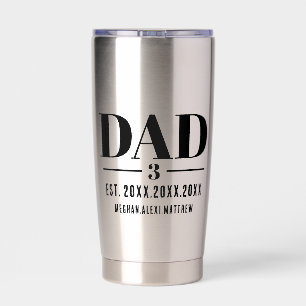 Vater Etabliertes Jahr Namen Zahl Fett Schrift Thermobecher