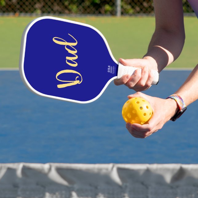 VATER Extravagant Script Vibranu Royal Blue Backgr Pickleball Schläger (InSitu)