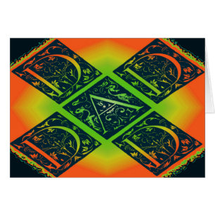 Vater Extravagant Typografie Muster Schwarz-Orange