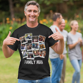 Vater Familienfotografie Collage Sofortiges Foto D T-Shirt
