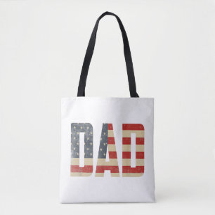Vater Fett Patriotic American Flag Vater-Tag Dad Tasche