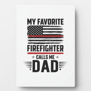 Vater-Feuerwehrmann-Flagge Vintage-Gravur-Design_1 Fotoplatte