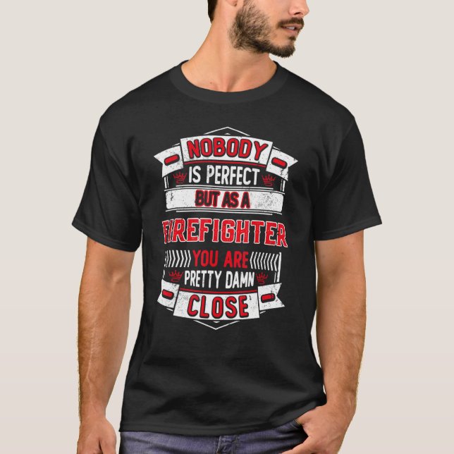 Vater Feuerwehrmann T-Shirt (Vorderseite)