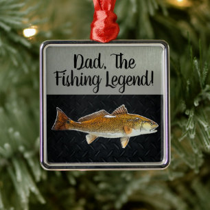 Vater Fischen von Rotbarsch, Rotbarsch Ornament Aus Metall