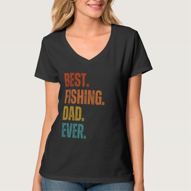 Vater Fisher Funny Fishing Vatertag T-Shirt (Vorderseite)