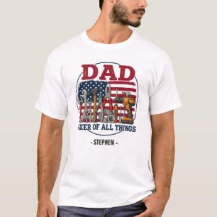 Vater, Fixer aller Dinge - Patriotischer Schreiner T-Shirt