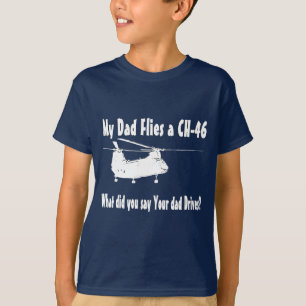 Vater Fliegt einen CH-46 Hubschrauber T-Shirt