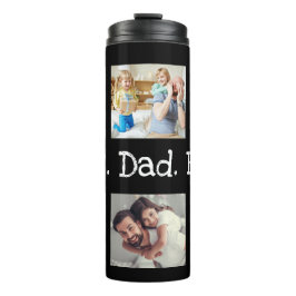 Vater Foto Collage Bester Vater je Schwarz-weiß ei Thermosbecher