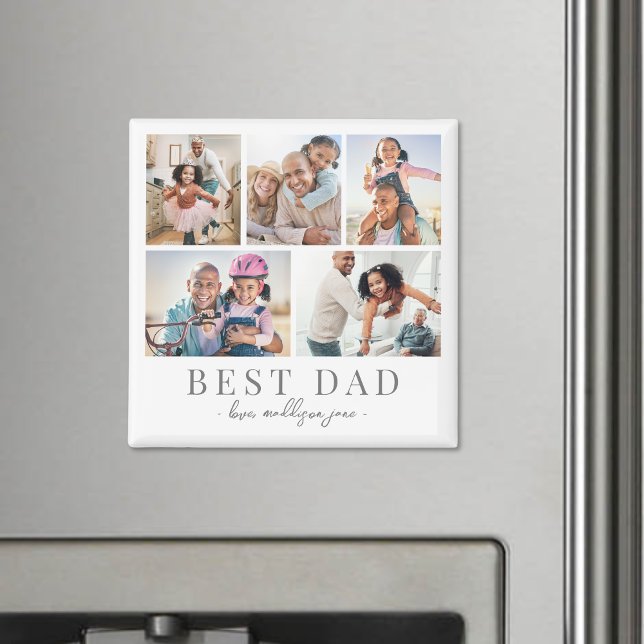 Vater Foto Collage Vater Magnet (Dad Photo Collage Father magnet )