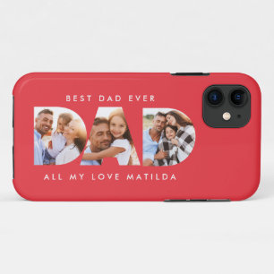 Vater Foto Moderne Typografie Kindergeschenk Case-Mate iPhone Hülle