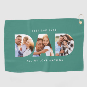 Vater Foto Moderne Typografie Kindergeschenk Golfhandtuch