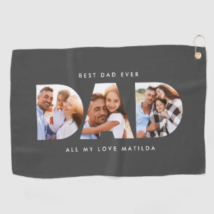 Vater Foto Moderne Typografie Kindergeschenk Golfhandtuch