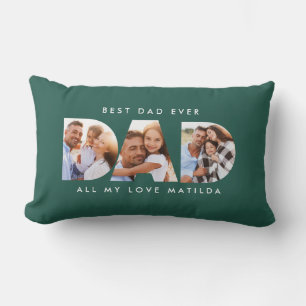 Vater Foto Moderne Typografie Kindergeschenk Lendenkissen