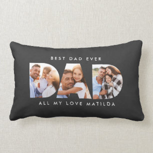 Vater Foto Moderne Typografie Kindergeschenk Lendenkissen