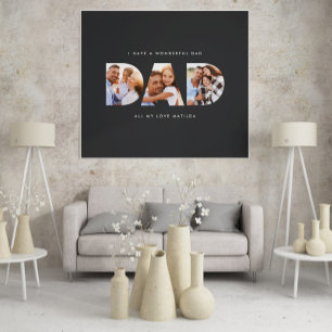 Vater Foto Moderne Typografie Kindergeschenk Schwa Poster