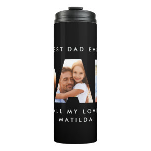 Vater Foto Moderne Typografie Kindergeschenk Thermosbecher