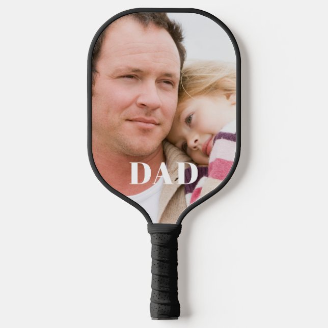 Vater Foto Pickleball Schläger (Vorderseite)