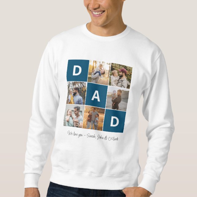 Vater Foto Sweatshirt zum Vatertag (Vorderseite)