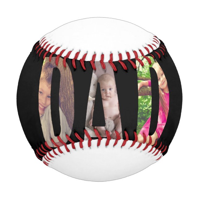 Vater FotoCollage Vatertag Baseball (Vorderseite)