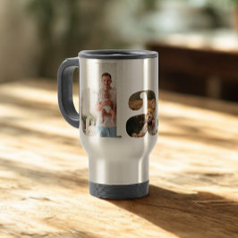 Vater FotoCollage, Vatertag Geschenk für Vater Reisebecher