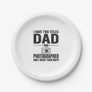 Vater Fotograf Vintage Gravur Shirt Design_1 Pappteller