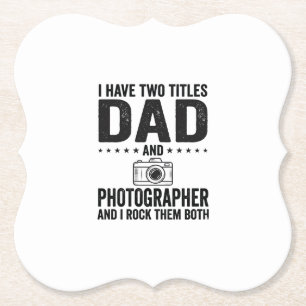 Vater Fotograf Vintage Gravur Shirt Design_1 Untersetzer
