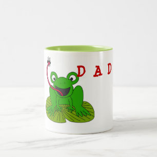 Vater Frosch auf Lillyput Zweifarbige Tasse