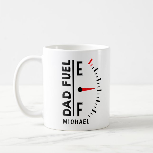 Vater Fuel Funny Vatertag Geburtstag Personalisier Kaffeetasse (Links)