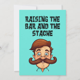 Vater Funny Meme Die Bar und die Stache heben Einladung