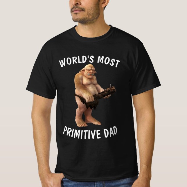VATER FUNNY PRIMITIVE CAVEMAN T - SHIRT (Vorderseite)