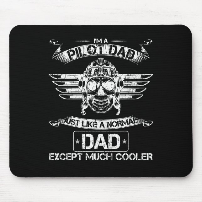 Vater für Flugzeugpilot nur normal, aber viel Cool Mousepad (Vorne)