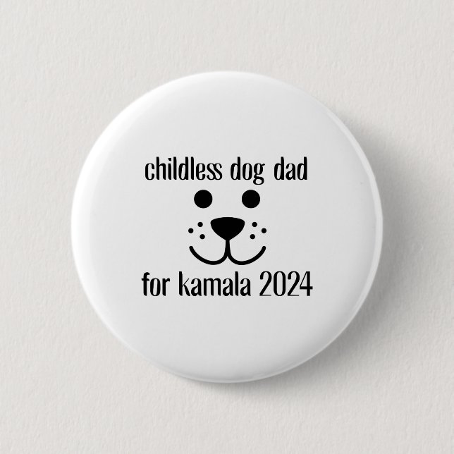 Vater für Kamala Harris 2024 Button (Vorderseite)