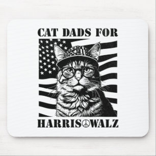 Väter für Katzen Kamala Harris Cats Daddy Vater Wh Mousepad