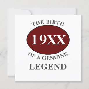 Vater Geburtstag Add Year Legende Red Black Bold Karte