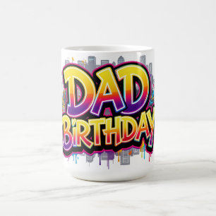 Vater Geburtstag Regenbogen Stadt Graffiti Kaffeetasse