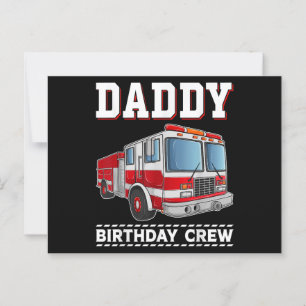 Vater Geburtstags-Crew Feuerwehrwagen-Themen-Famil Postkarte