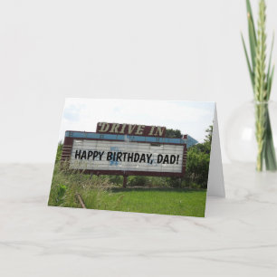 VATER-GEBURTSTAGSKARTEN, IM FILM FAHREN KARTE