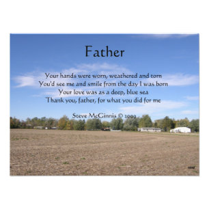 Vater-Gedicht-Foto-Druck Fotodruck