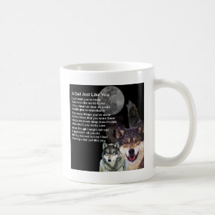 Vater-Gedicht - Wolf-Entwurf Kaffeetasse