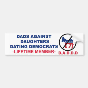 Vater gegen Daughters Verabredete Demokraten hefti Autoaufkleber