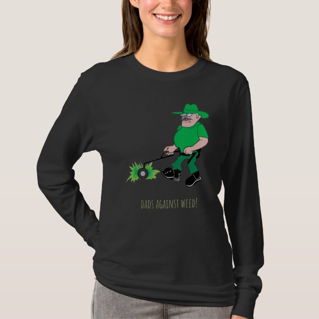 Väter gegen den Einsatz von Rasenmähen T-Shirt (Vorderseite)