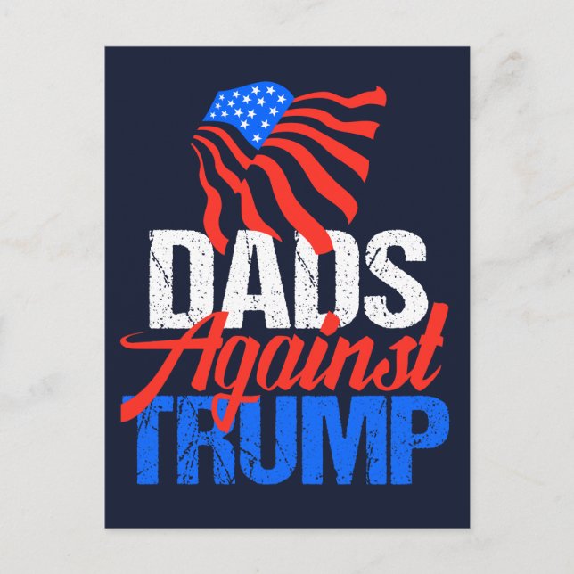 Vater gegen Trump 2024 Wahl blau Postkarte (Vorderseite)