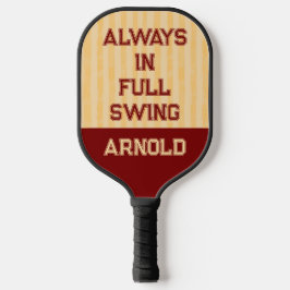 Vater genießen modernen Spaß Pickleball Schläger